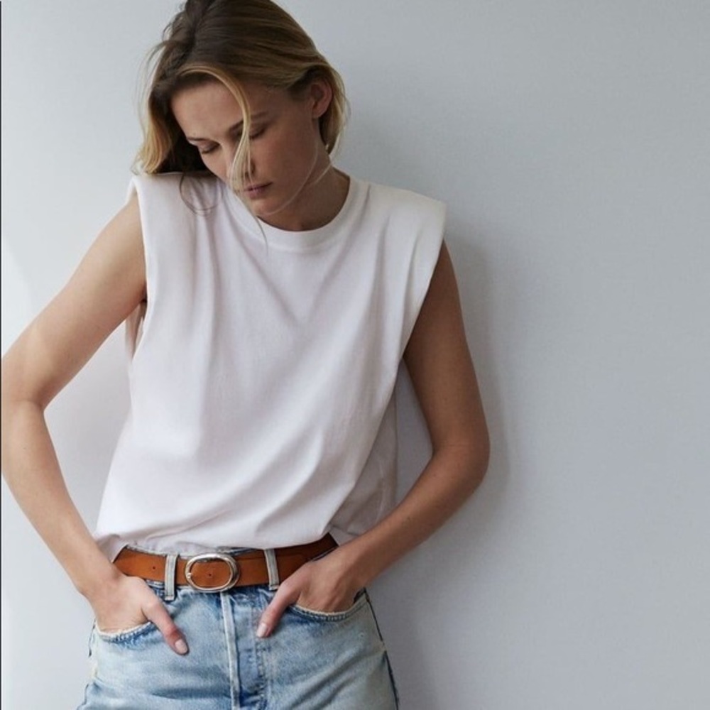 Zara shoulder pad tank top